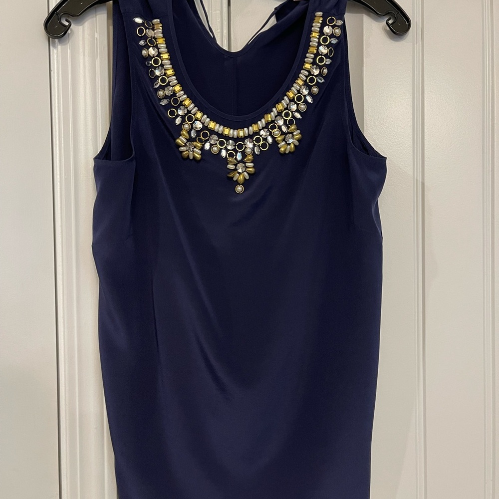 Lilly Pulitzer Navy Top with Gold and Silver Accents
